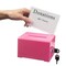Adiroffice Acrylic Locking Suggestion Box with Message Display, PK3 ADI637-PNK-3pk - alternate 2